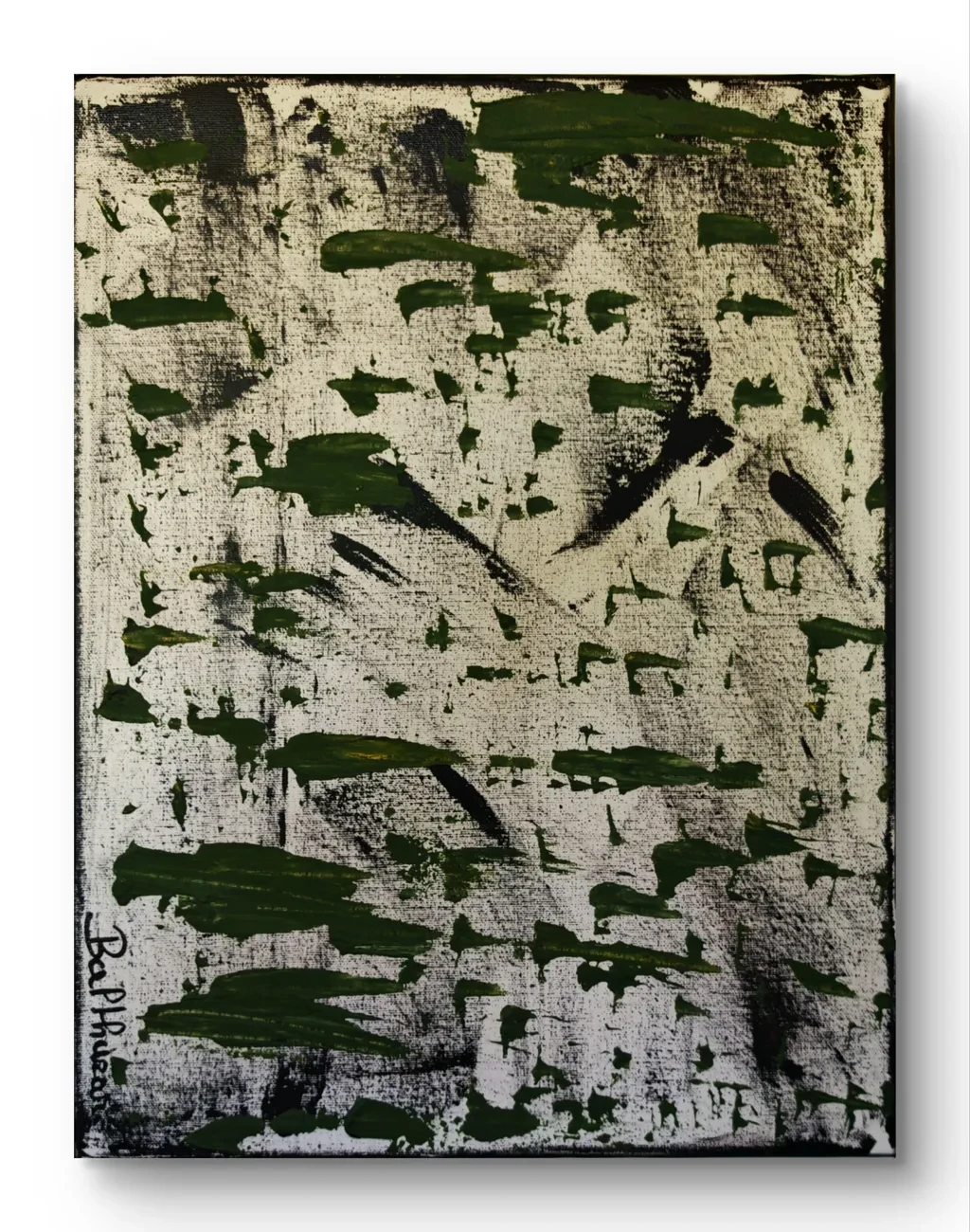 Distressed Green Abstraction